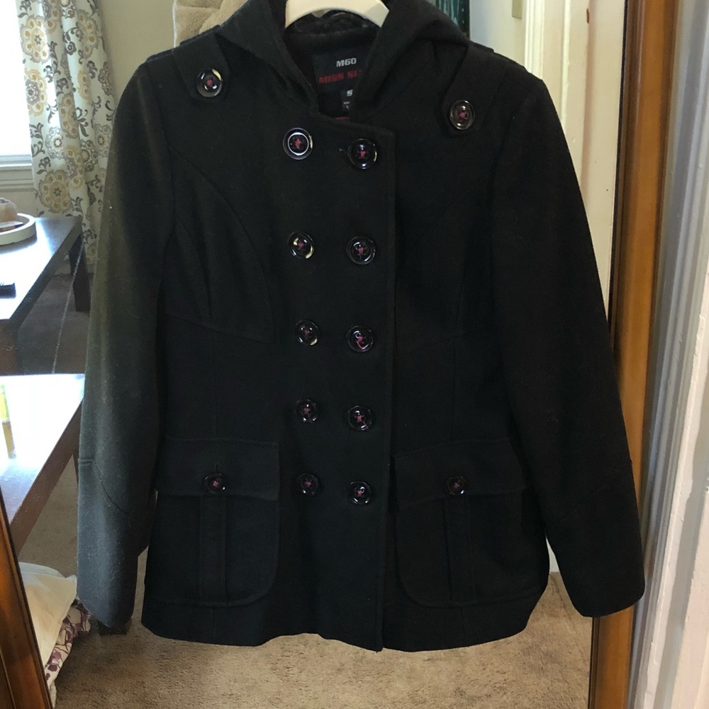 Black Miss Sixty Pea Coat style Jacket
